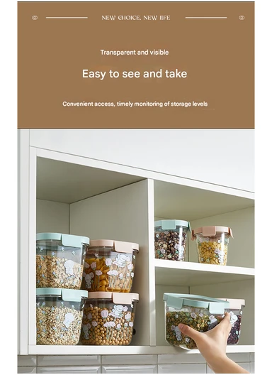 4Pcs Square Airtight Food Container Cartoon Print Set with 4-Side Locking Lids - Pink