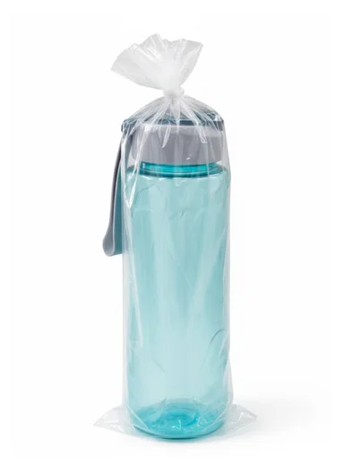 800ml Portable Hydration Water Bottle with Durable Silicone Strap - Blue