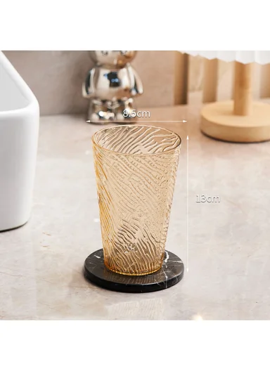 Wave-Pattern Plastic Drinking Cup (D8.5 × H13)cm 17-1022 - Gold