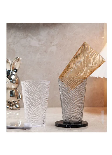 Wave-Pattern Plastic Drinking Cup (D8.5 × H13)cm 17-1022 - Gold