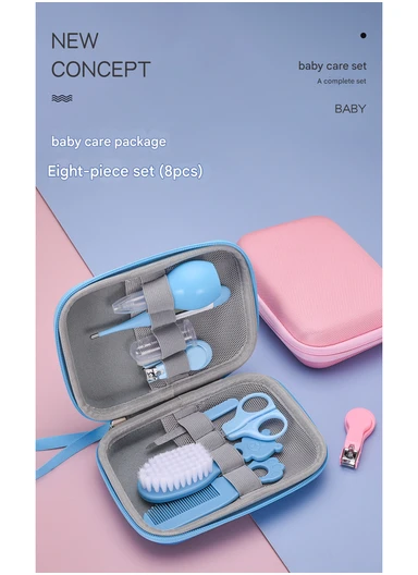 Mini Baby Grooming &amp; Care Kit with Storage Case - Blue