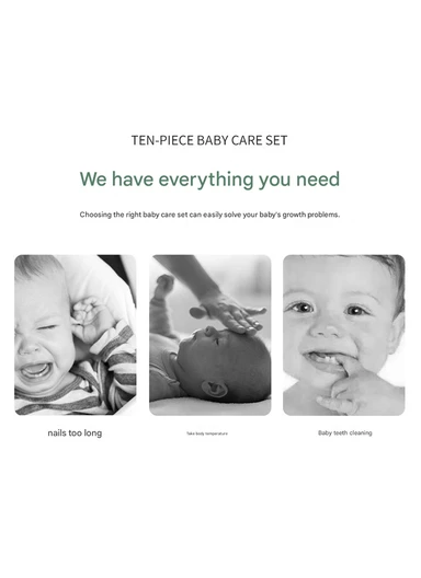 Mini Baby Grooming &amp; Care Kit with Storage Case - Blue