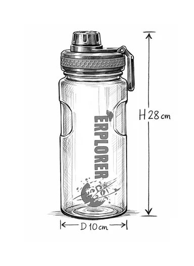 1500ml Durable Large Capacity Sports Water Bottle for Fitness &amp; Outdoor Use - Olive Green