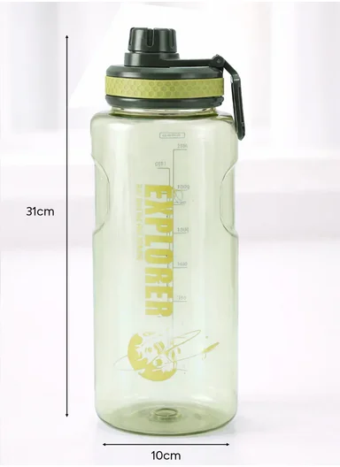 2000ml Durable Large Capacity Sports Water Bottle for Fitness &amp; Outdoor Use - Green
