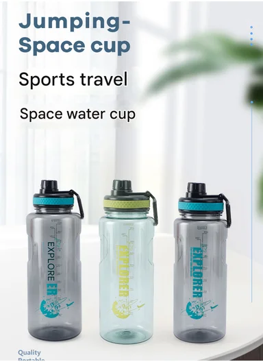 2000ml Durable Large Capacity Sports Water Bottle for Fitness &amp; Outdoor Use - Blue