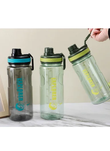 2000ml Durable Large Capacity Sports Water Bottle for Fitness &amp; Outdoor Use - Blue