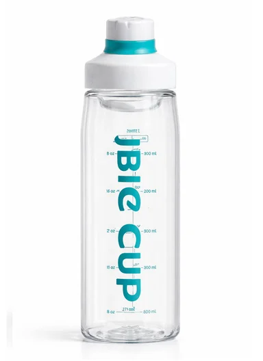 850ml Sports Plastic Water Bottle with Carry Handle - White