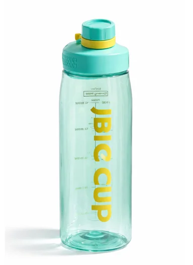 850ml Sports Plastic Water Bottle with Carry Handle - Aqua Blue