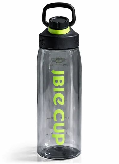 850ml Sports Plastic Water Bottle with Carry Handle - Black