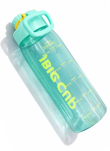 850ml Sports Plastic Water Bottle with Carry Handle - Black