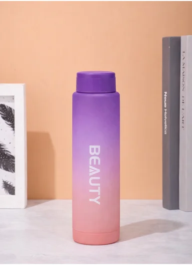 3-Pieces Sports Water Bottle Set with Straw &amp; Carry Handle 610-8050 - Purple &amp; Pink