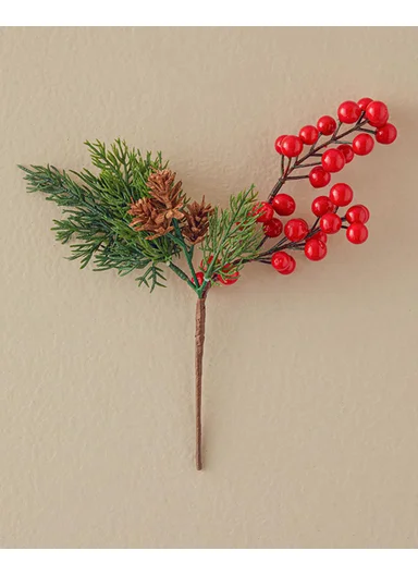 Kokina Pinecone Single Stem Artificial Flower 29 cm Red