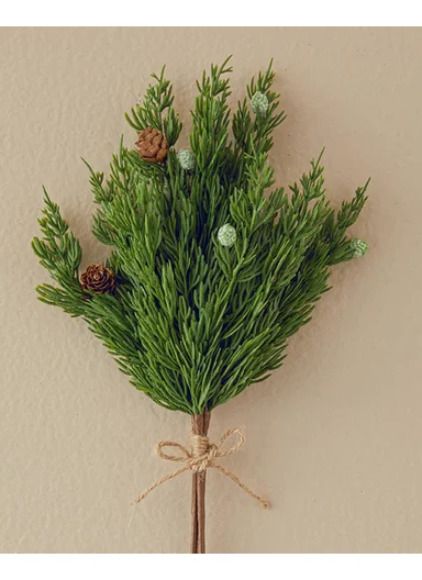 Savin Spray Single Branch Artificial Flower 41 cm Green