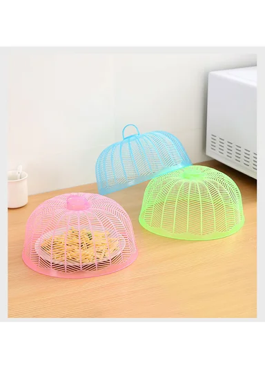 Plastic Food Cover Round With Handle (D26 x H14)cm - Coral Pink