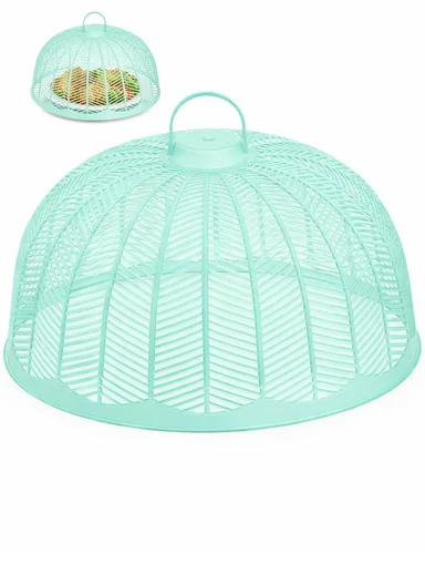 Plastic Food Cover Round With Handle (D36 x H22)cm - Green
