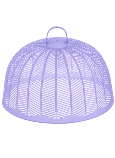 Plastic Food Cover Round With Handle (D36 x H22)cm - Purple