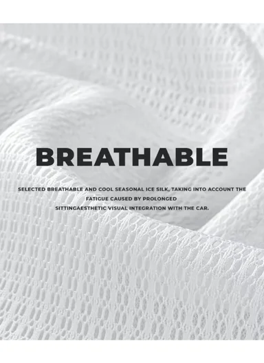 Ergonomic PU Leather &amp; Ice Silk Lumbar Support Pillow with Ventilated Honeycomb Design (L44 x W44)cm - Dark Grey