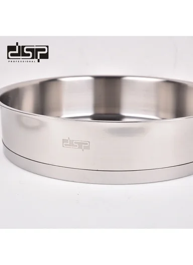 28cm 4L Satin-Finish 304 Stainless Steel Frying Pan with Glass Lid CS003-C28