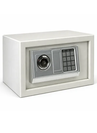 6Kg (W31 x D20 x H20)cm Solid Steel Electronic Digital Security Safe Box for Home &amp; Business With 2 Locks-Beige