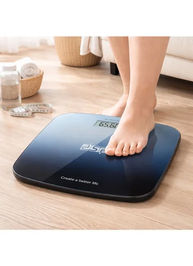 180kg Ultra-Slim Electronic Personal Scale with Large LCD Display KD7045 (W34 x D30 x H2.2)cm -Blue