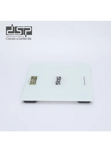 180kg High-Precision Digital Bathroom Scale with Large LCD Display KD7044 (W30 x D30 x H2.2)cm - White