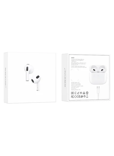 TWS Wireless Earbuds, Bluetooth 5.4 with USB-C Charging Case BW91