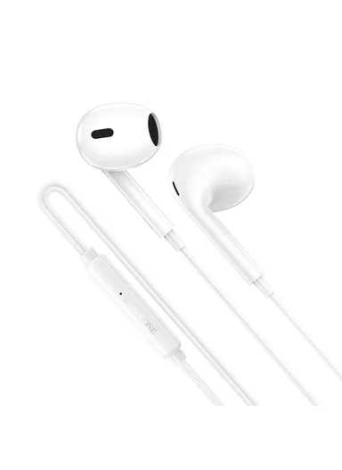 Wired Earphones with Microphone and 3.5 mm Jack BM100 Max - White