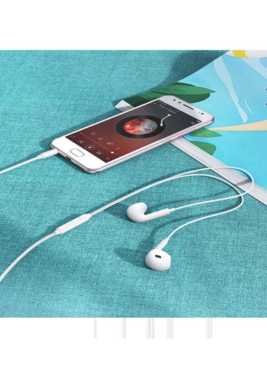 Wired Earphones with Microphone and 3.5 mm Jack BM100 Max - White