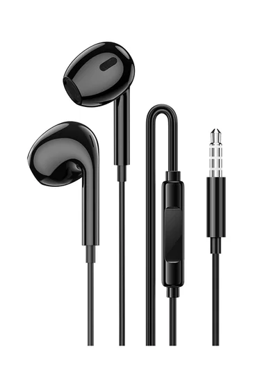 Wired Earphones with Microphone and 3.5 mm Jack BM100 Max - Black