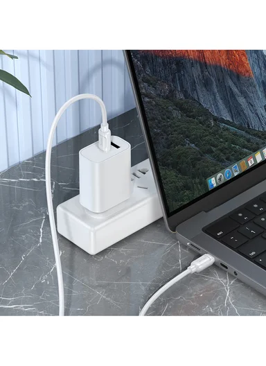 USB‑C to USB‑C Fast Charging &amp; Data Cable X115 - White