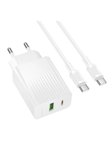 USB-C to USB-C 20W Portable Charger Set with EU Plug BAS74A