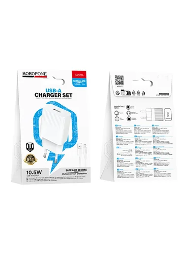 Micro-USB 10.5W Wall Charger with EU Plug BAS71A