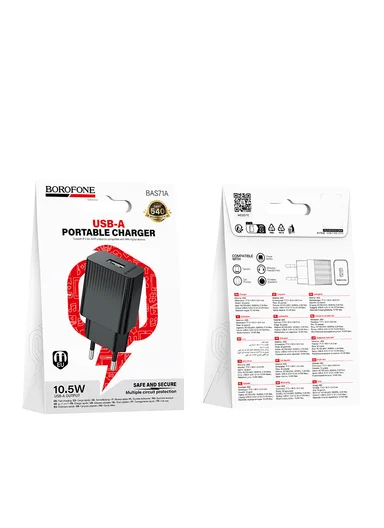 USB-AD 10.5W Wall Charger with EU Plug BAS71A 