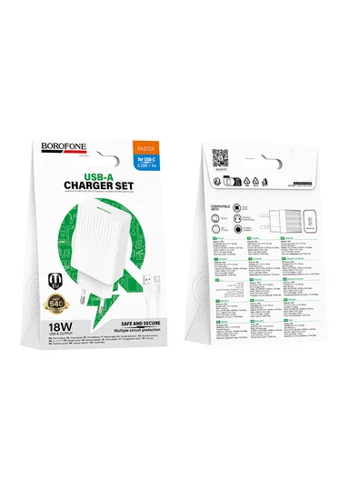 USB-C 18W Portable Charger with EU Plug BAS72A