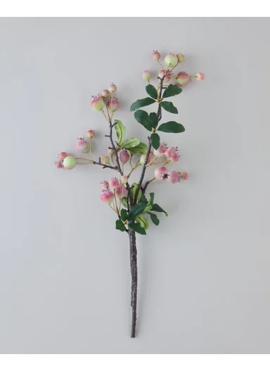 Crabapple Branch Single Stem Artificial Flower 75 cm Pink