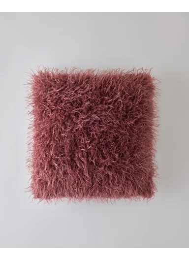 Fluffy Cushion Cover 45x45 cm Cherry Red