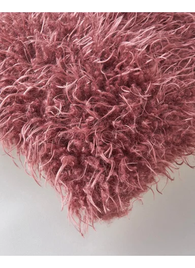 Fluffy Cushion Cover 45x45 cm Cherry Red