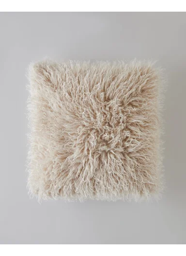 Fluffy Cushion Cover 45x45 cm Beige