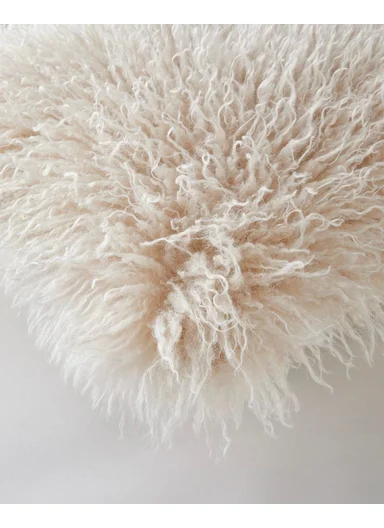Fluffy Cushion Cover 45x45 cm Beige