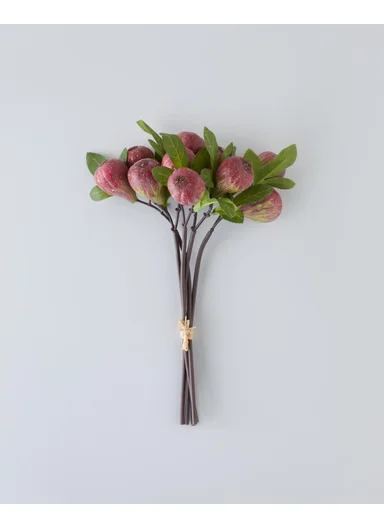 Fig Branch Single Stem Artificial Flower 33 cm Purple