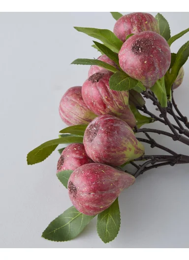 Fig Branch Single Stem Artificial Flower 33 cm Purple
