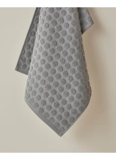 Dottie Cotton Face Towel 50x80 cm Anthracite
