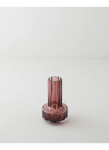 Alina Glass Vase 20 cm Purple