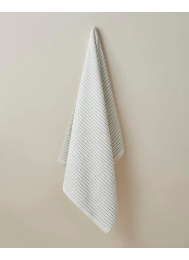 Soft Stripe Cotton Bath Towel 80x150 cm Ivory
