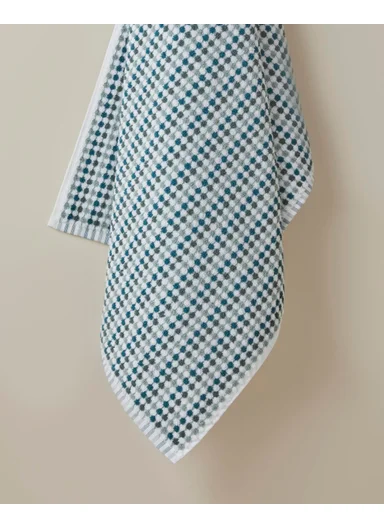 Punto Cotton Bath Towel 80x150 cm Green-White