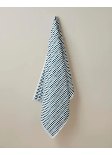 Punto Cotton Bath Towel 80x150 cm Green-White