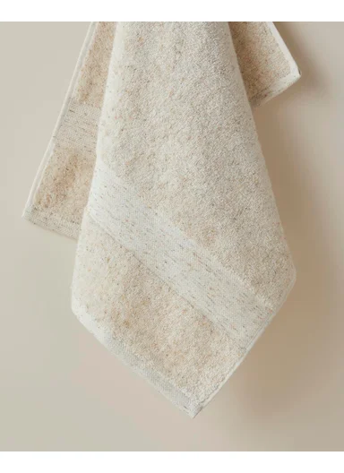Melange Cotton Face Towel 50x80 cm Beige Melange