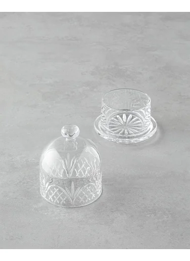 Cosmic Glass Serving Dish 7x7.5x13 cm Transparent