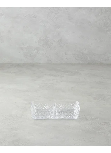 Cosmic Glass Serving Tray 18x9 cm Transparent