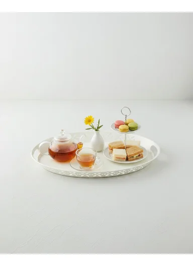 Core Metal Tray 52x39 cm Cream